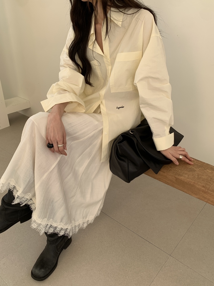 B_GARDER韓國直郵㊣女裝新款職業推薦熱賣人氣襯衫蕾絲衫雙層B.GARDER襯衫/蕾絲衫