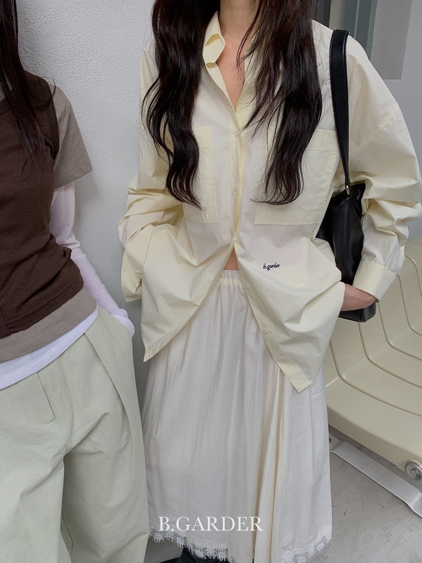 B_GARDER韓國直郵㊣女裝新款職業推薦熱賣人氣襯衫蕾絲衫雙層B.GARDER襯衫/蕾絲衫