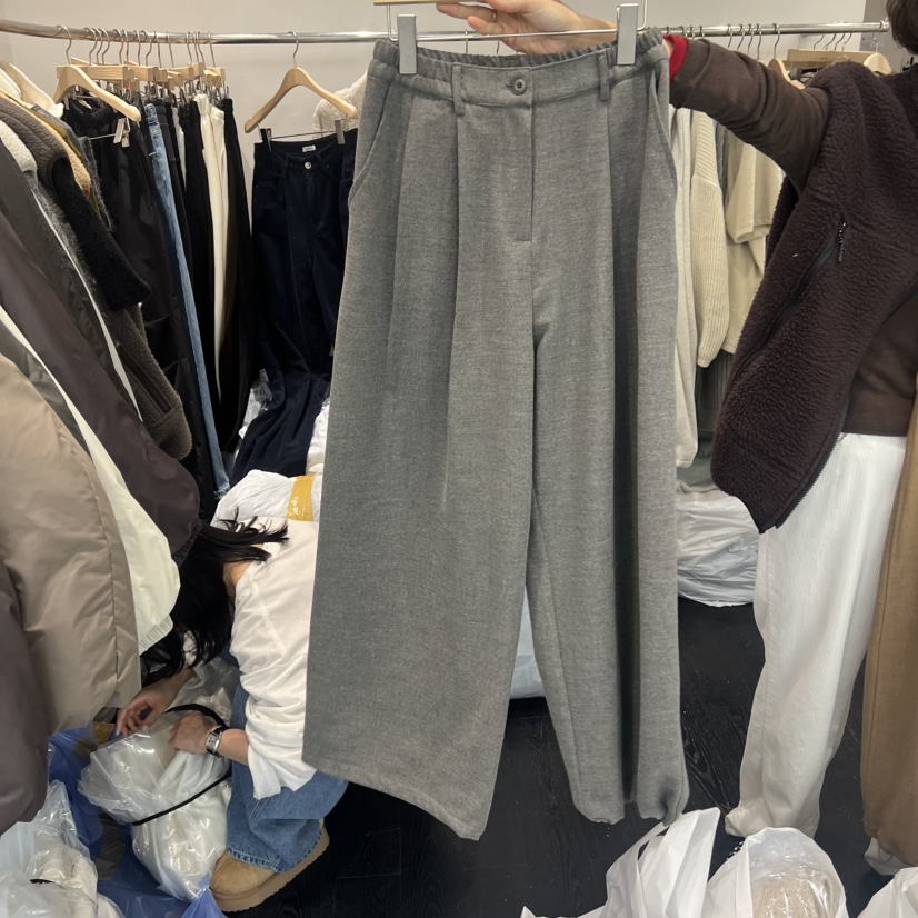 TAFFETA韓國代購㊣女士新款時尚熱賣職業真品休閑褲春款褶裥TAFFETA休閑褲圖色2