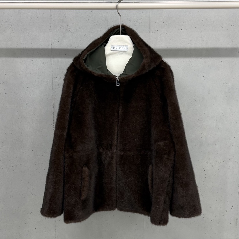 HELDER-P㊣東大門代購女士新款推薦短款大衣里外穿貂皮雙面HELDER短款大衣圖色1