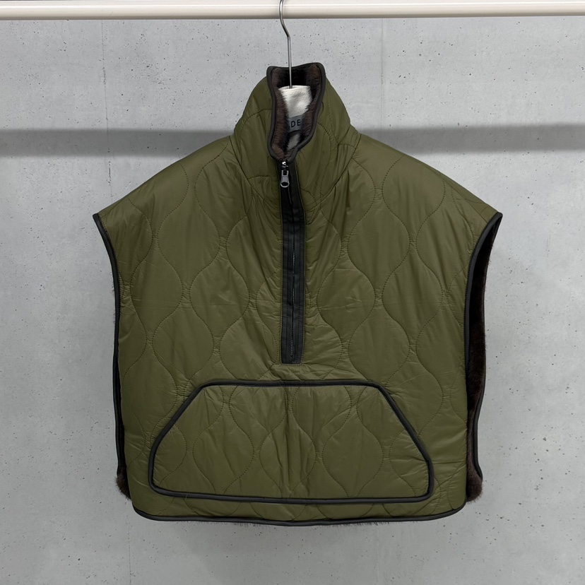 HELDER-P韓國代購㊣女裝新品26春夏馬甲里外穿保暖貂皮雙面HELDER馬甲