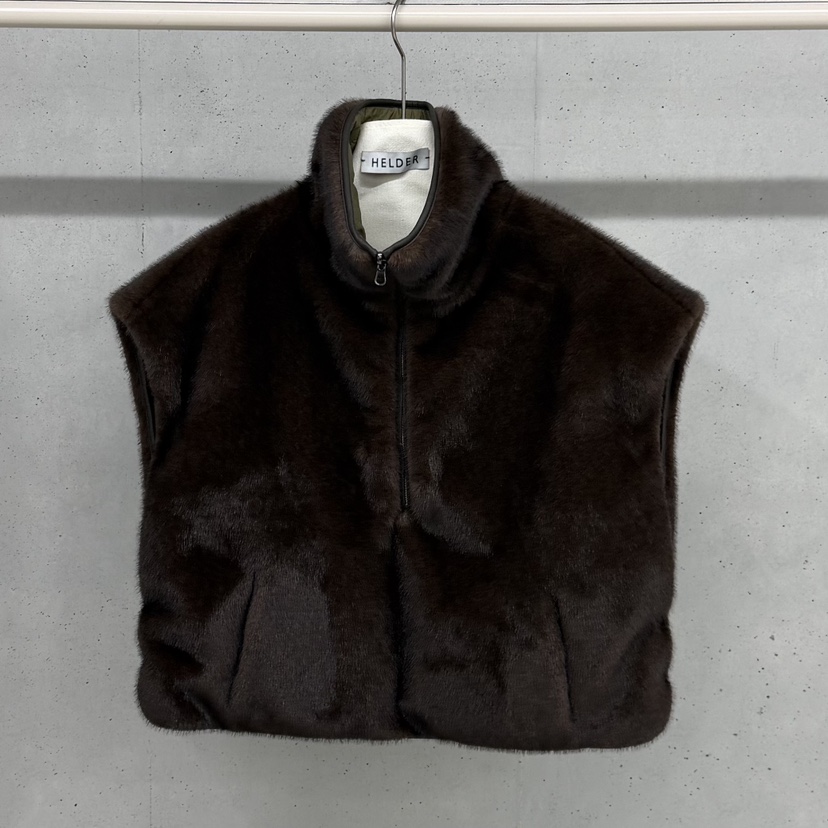 HELDER-P韓國代購㊣女裝新品26春夏馬甲里外穿保暖貂皮雙面HELDER馬甲圖色1