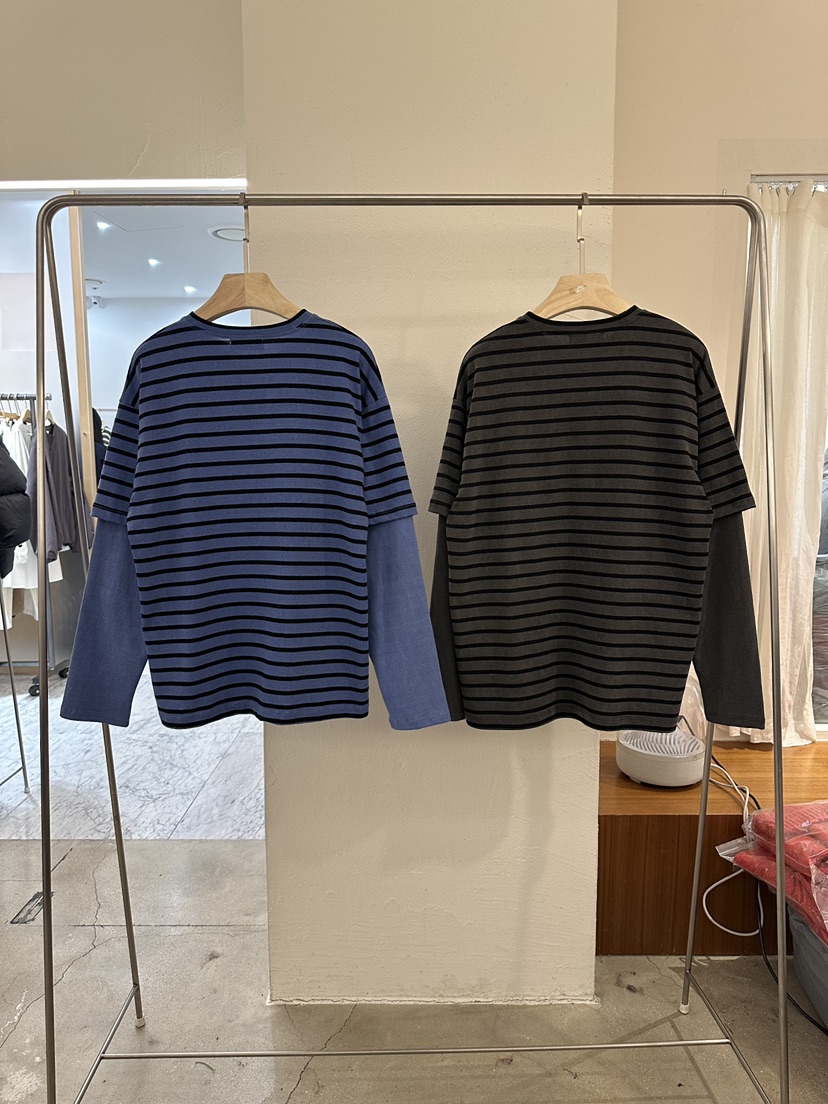 BPLAN東大門直郵㊣女裝新款熱賣休閑時尚長袖T恤假兩件春款BPLAN長袖T恤