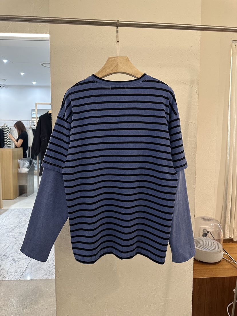 BPLAN東大門直郵㊣女裝新款熱賣休閑時尚長袖T恤假兩件春款BPLAN長袖T恤