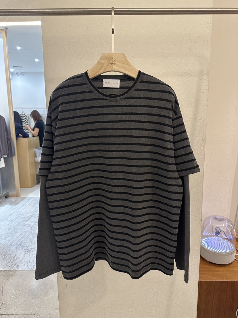 BPLAN東大門直郵㊣女裝新款熱賣休閑時尚長袖T恤假兩件春款BPLAN長袖T恤圖色2