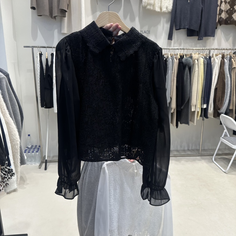 HOT PLACE/DREAM GIRIS/HOT ISSUE㊣東大門實拍女士新品職業襯衫蕾絲衫蕾絲HOT PLACE/DREAM GIRIS/HOT ISSUE襯衫/蕾絲衫圖色2