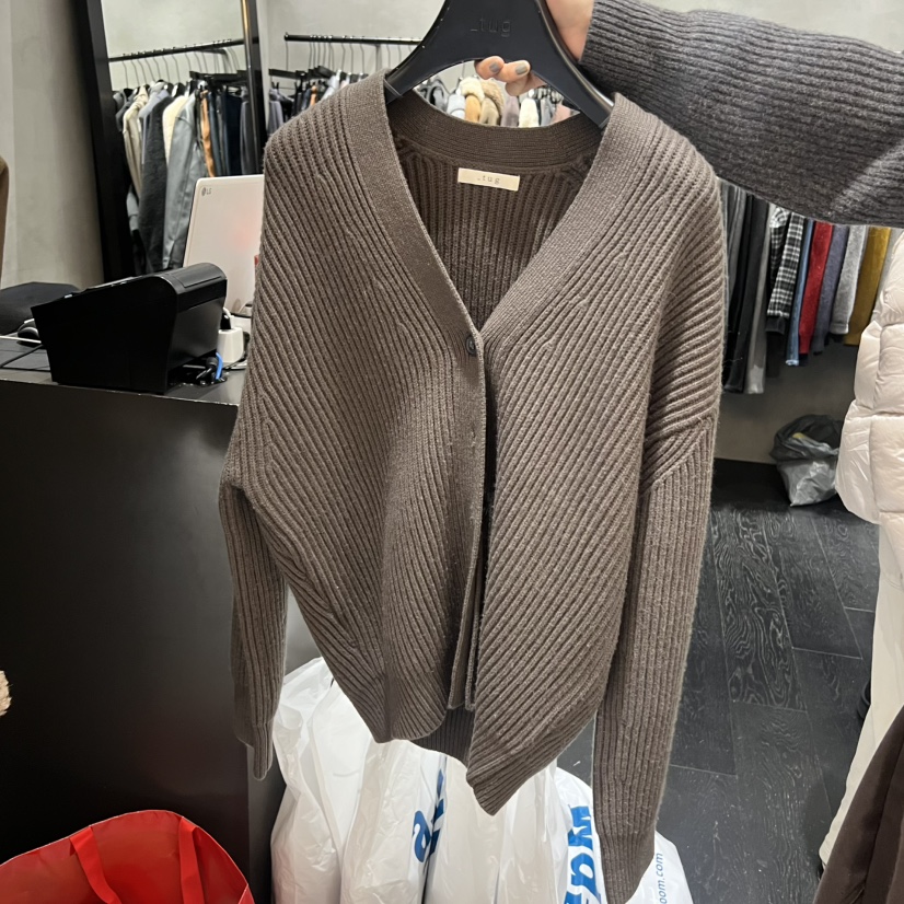 TUG㊣東大門代購女士新品26春夏休閑推薦熱賣時尚毛衣春款開衫TUG毛衣圖色1