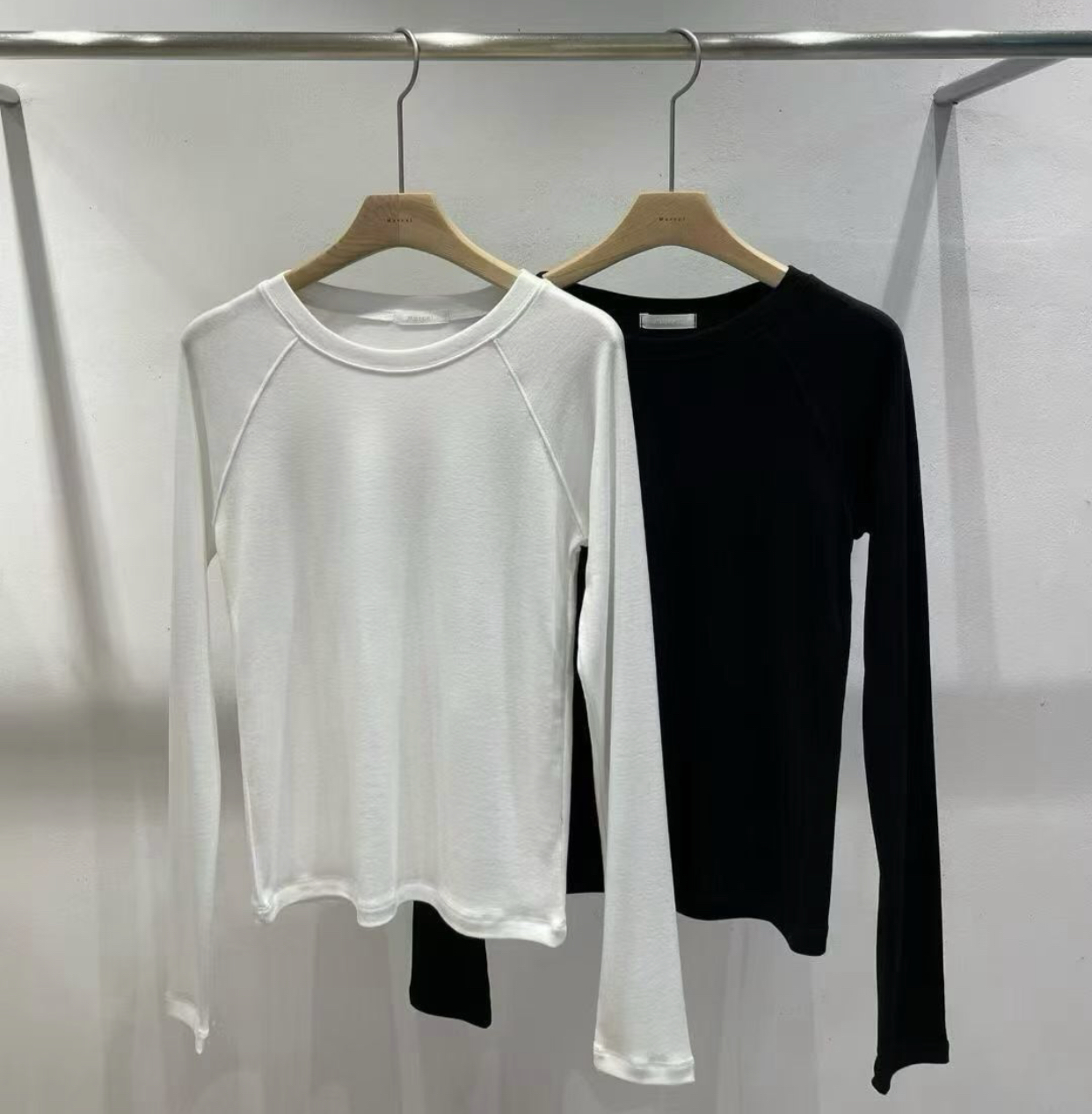 MARCEL東大門㊣直郵女士新款人氣職業休閑推薦長袖T恤插肩袖MARCEL長袖T恤圖色2左二色