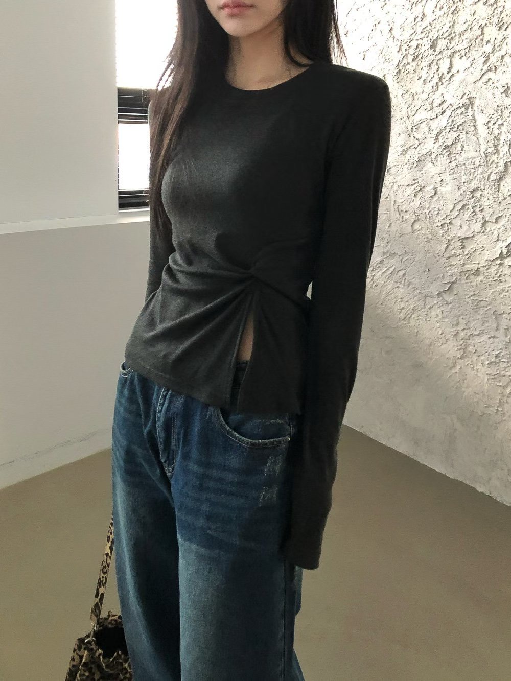 MURMURING-머머링-T韓國代購㊣女士新品推薦休閑人氣長袖T恤MURMURING長袖T恤圖色1