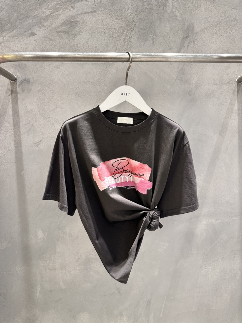 KIFF韓國代購㊣女士新品26春夏推薦熱賣休閑職業真品長袖T恤KIFF長袖T恤圖色2