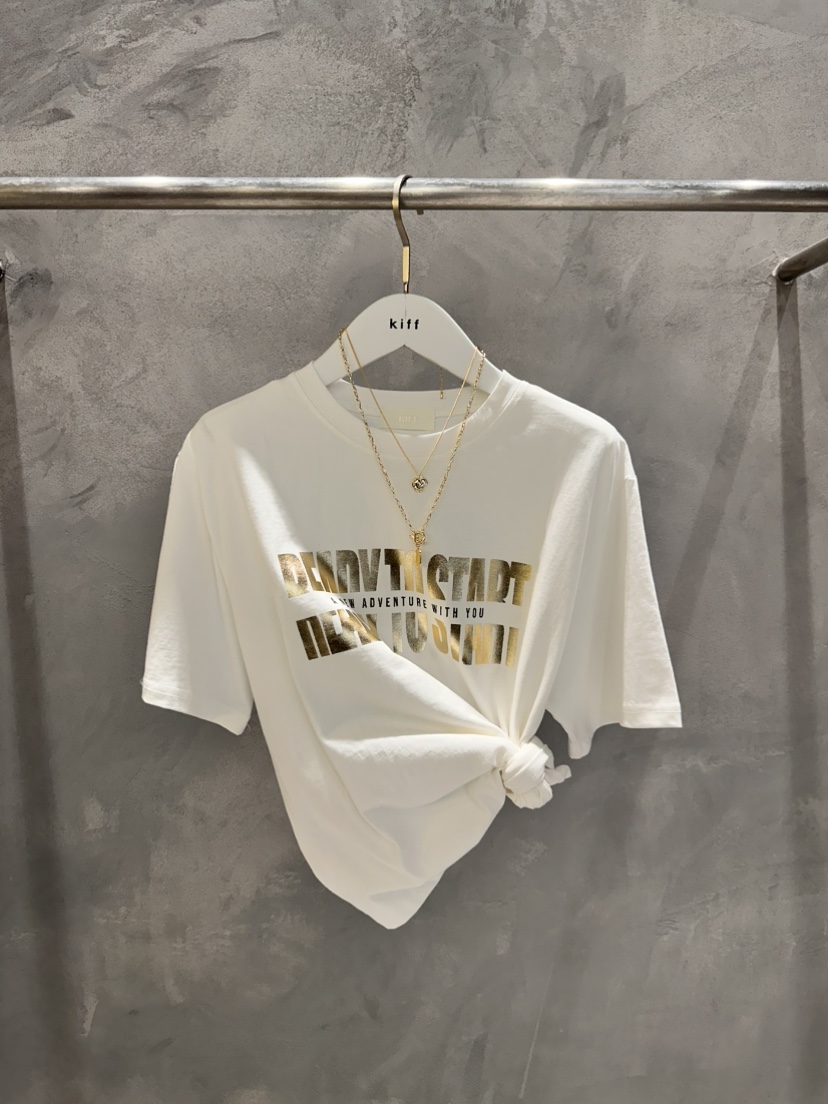 KIFF韓國直郵㊣女士新品推薦時尚熱賣職業人氣26春夏真品T恤KIFFT恤圖色1