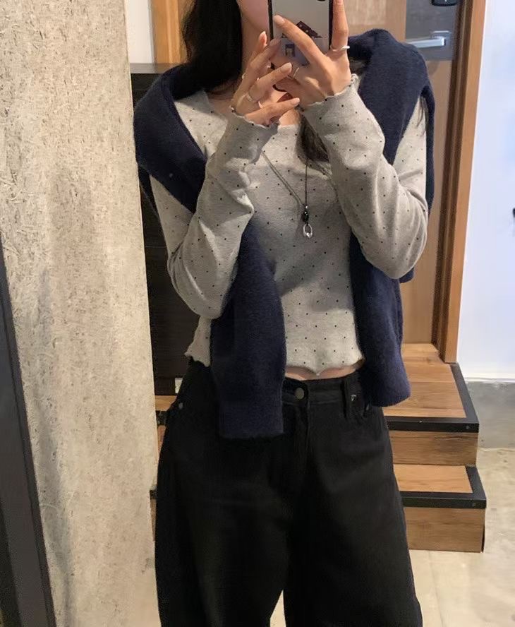 REMUTE㊣東大門代購女裝新品人氣休閑時尚真品熱賣26春夏長袖T恤REMUTE長袖T恤