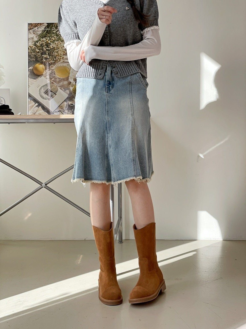 4K RUBY韓國直郵㊣女士新款熱賣26春夏休閑真品時尚靴子牛皮4K RUBY靴子