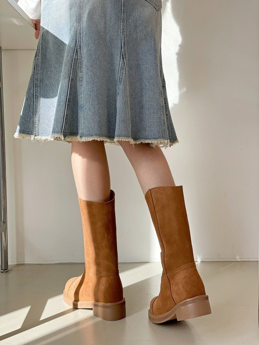 4K RUBY韓國直郵㊣女士新款熱賣26春夏休閑真品時尚靴子牛皮4K RUBY靴子