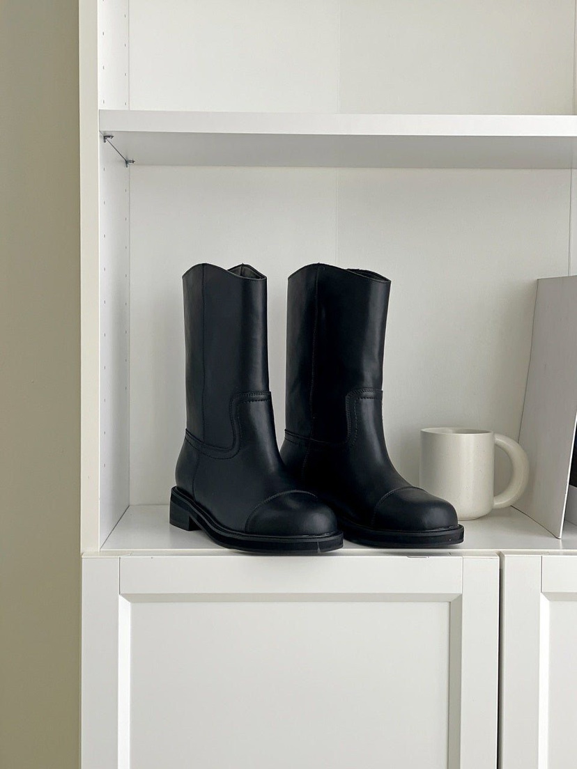 4K RUBY韓國直郵㊣女士新款熱賣26春夏休閑真品時尚靴子牛皮4K RUBY靴子圖色2