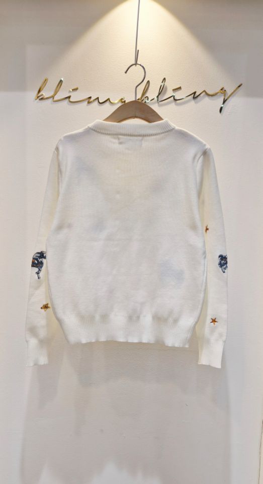 BLING BLING-S㊣東大門代購女士新款熱賣人氣針織衫刺繡開衫BLING BLING-S針織衫