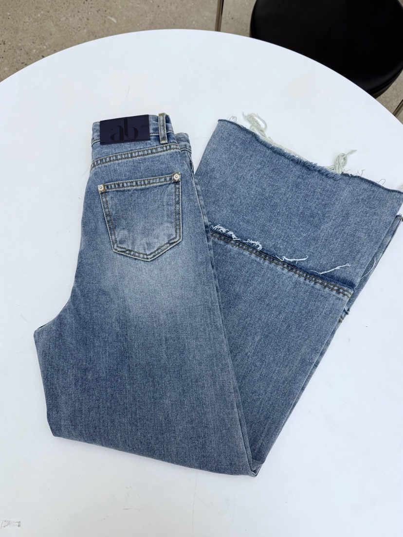 AB韓國直郵㊣女裝新品人氣真品26春夏推薦熱賣職業休閑牛仔褲AB牛仔褲