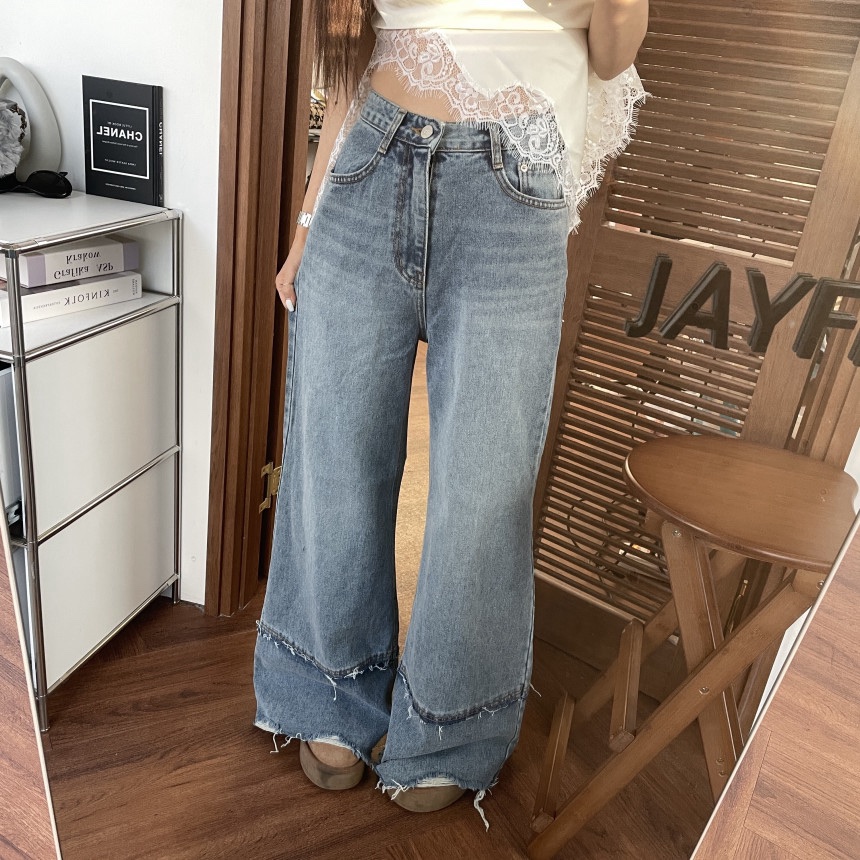 AB韓國直郵㊣女裝新品人氣真品26春夏推薦熱賣職業休閑牛仔褲AB牛仔褲