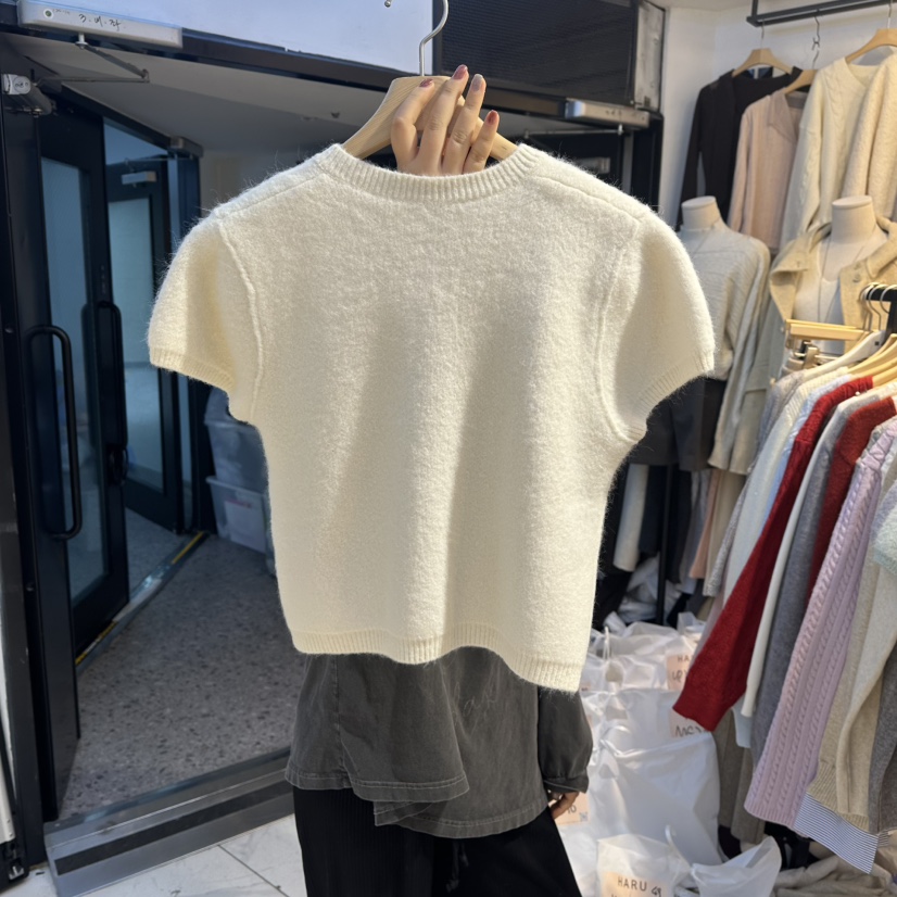 HARU-Q㊣東大門代購女裝新款休閑職業26春夏針織衫拉鏈開衫HARU-Q針織衫