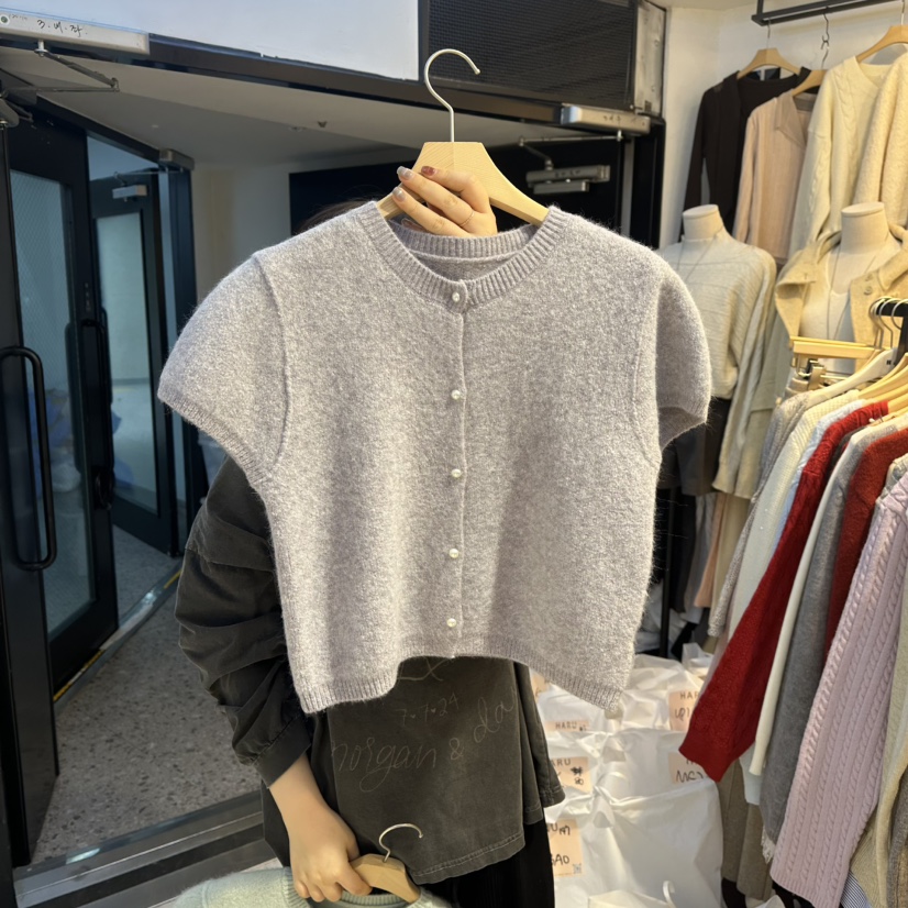 HARU-Q㊣東大門代購女裝新款休閑職業26春夏針織衫拉鏈開衫HARU-Q針織衫圖色3