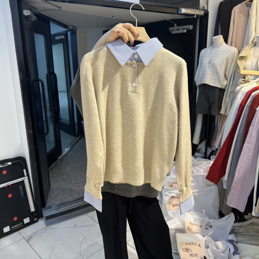 HARU-Q㊣東大門代購女裝新品真品休閑職業推薦人氣時尚針織衫HARU-Q針織衫圖色1