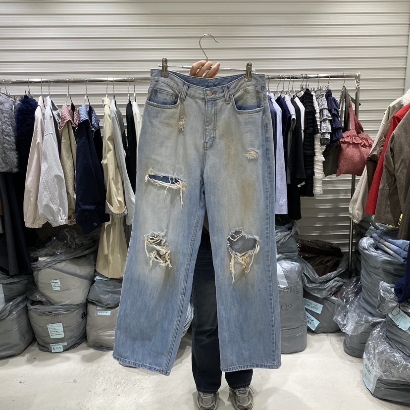 BRICKLANE韓國直郵㊣女裝新款真品人氣推薦休閑熱賣牛仔褲春款BRICKLANE牛仔褲圖色1