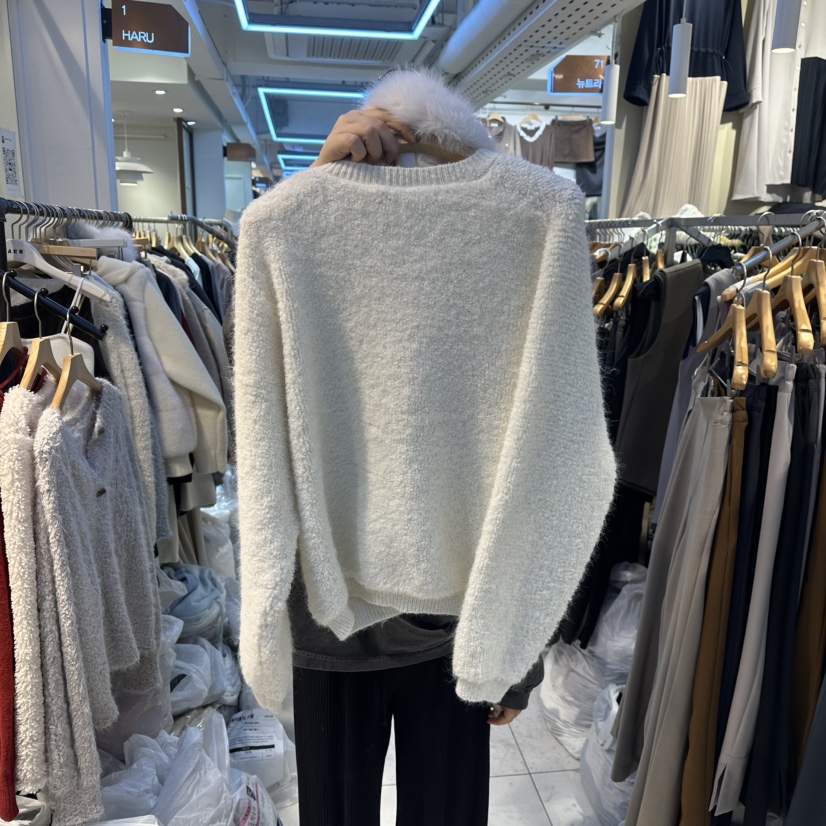 HARU-Q韓國直郵㊣女士新款26春夏時尚真品職業毛衣圍巾開衫HARU-Q毛衣