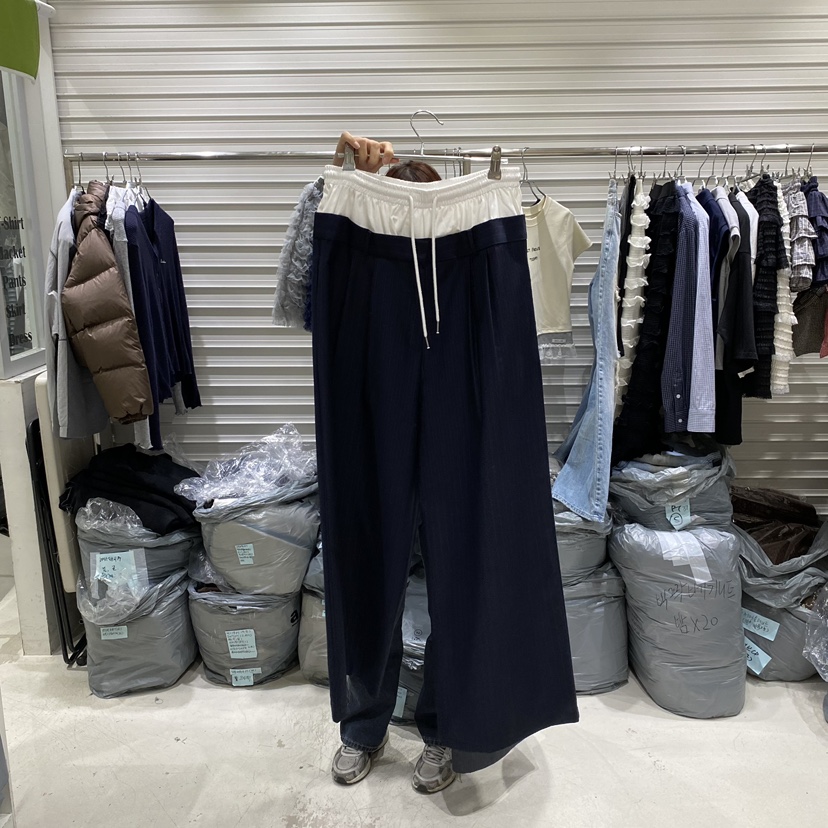 BRICKLANE韓國直郵㊣女裝新品時尚推薦人氣休閑26春夏休閑褲春款BRICKLANE休閑褲圖色2深藍色