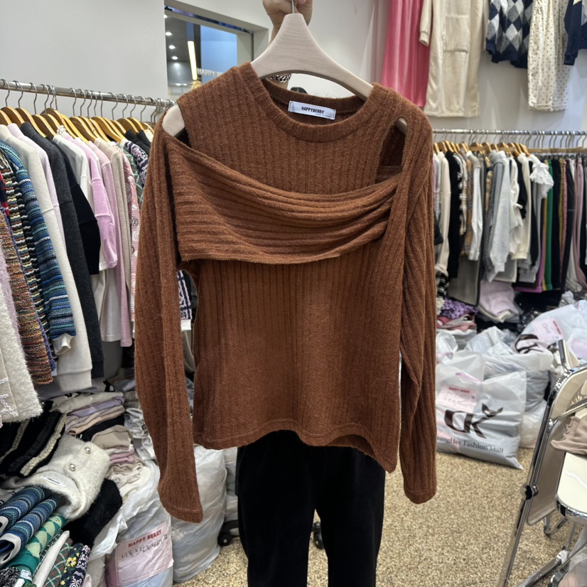 HAPPYBERRY韓國直郵㊣女裝新品職業人氣真品推薦休閑針織衫HAPPYBERRY針織衫圖色3