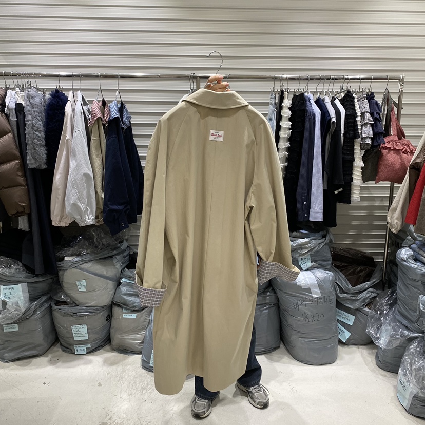 BRICKLANE㊣東大門代購女裝新款推薦26春夏長款風衣春款格紋BRICKLANE長款風衣