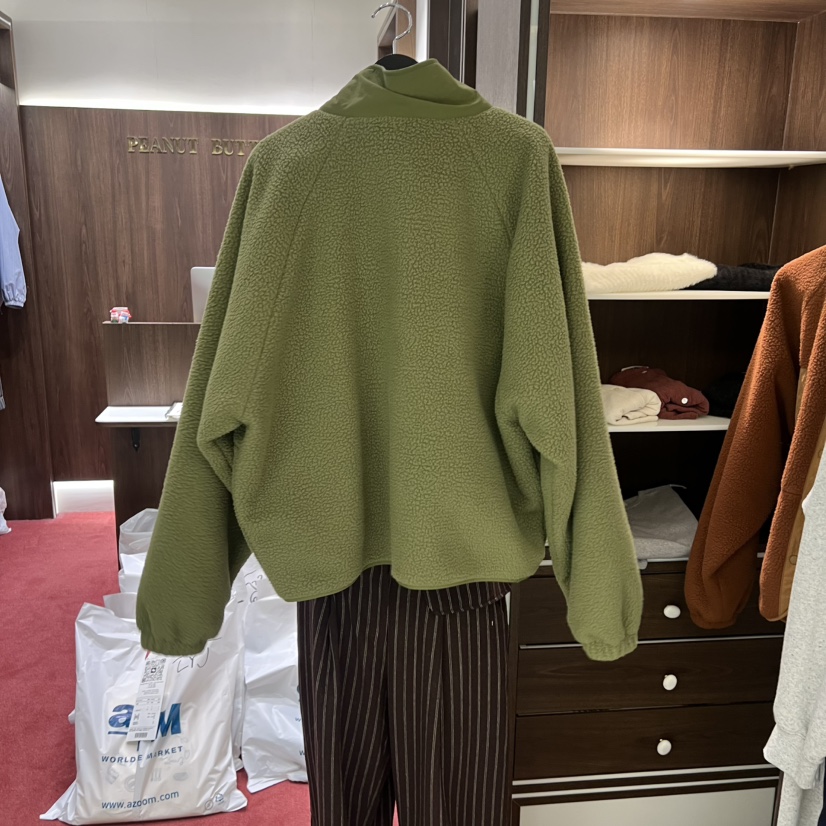 PEANUT BUTTER東大門直郵㊣女士新款26春夏休閑夾克口袋抓絨PEANUT BUTTER夾克