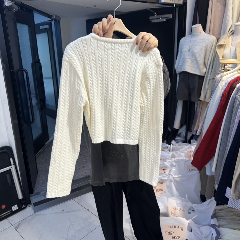 HARU-Q韓國直郵㊣女士新品推薦職業真品休閑26春夏針織衫羊毛衫HARU-Q針織衫