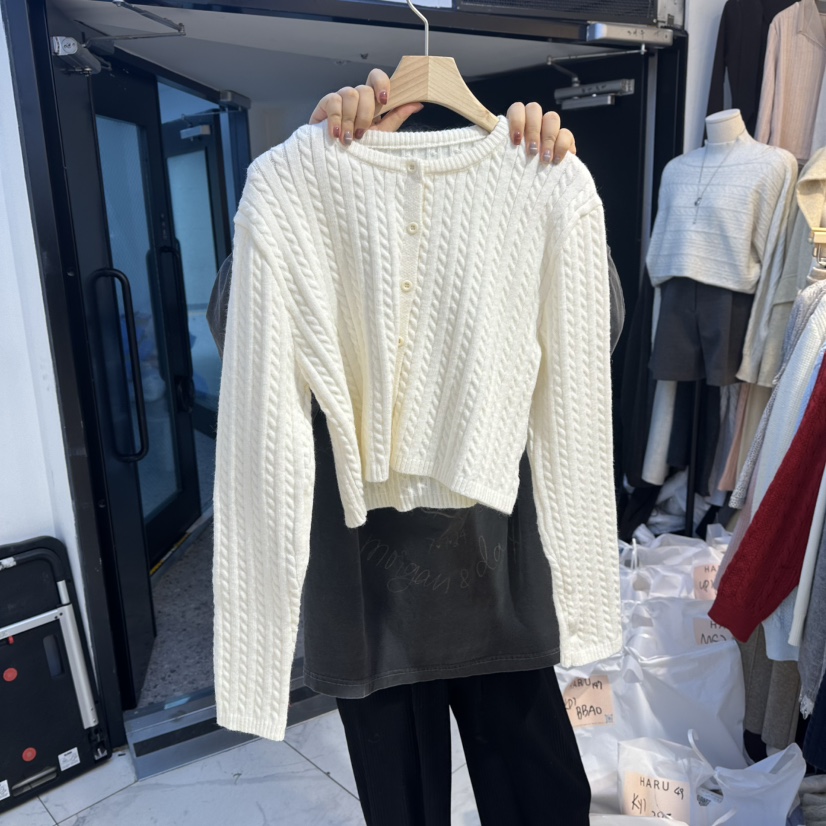 HARU-Q韓國直郵㊣女士新品推薦職業真品休閑26春夏針織衫羊毛衫HARU-Q針織衫圖色1