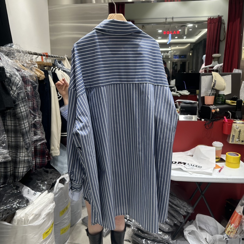 SOLAR韓國代購㊣女士新品人氣26春夏職業真品襯衫蕾絲衫春款SOLAR襯衫/蕾絲衫