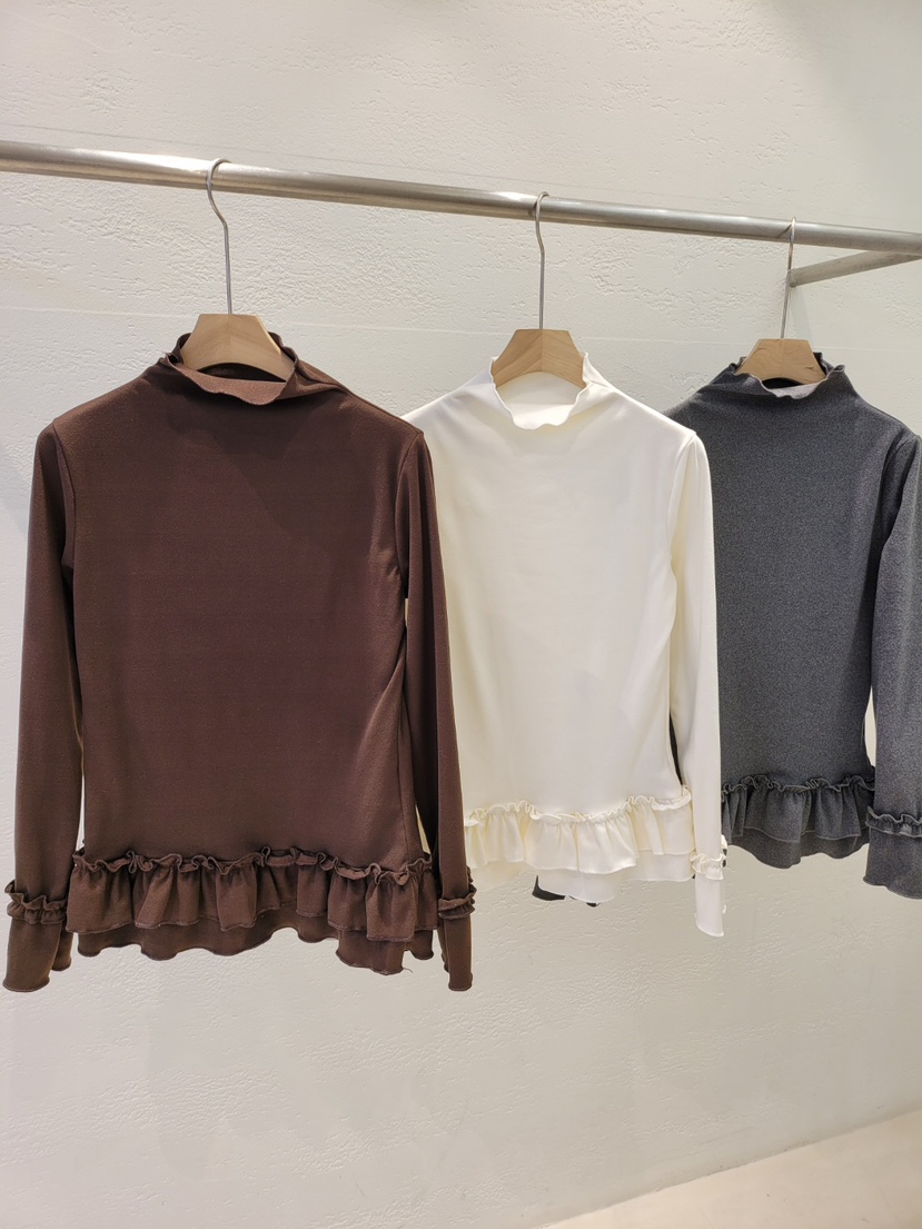 THE OTHER韓國直郵㊣女裝新品26春夏時尚人氣長袖T恤荷葉邊THE OTHER長袖T恤