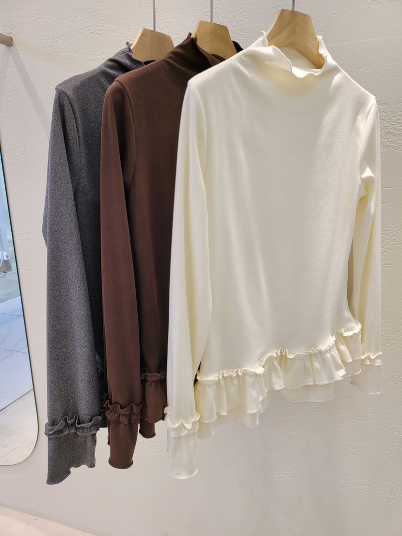 THE OTHER韓國直郵㊣女裝新品26春夏時尚人氣長袖T恤荷葉邊THE OTHER長袖T恤