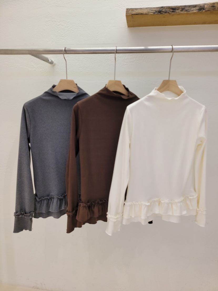 THE OTHER韓國直郵㊣女裝新品26春夏時尚人氣長袖T恤荷葉邊THE OTHER長袖T恤