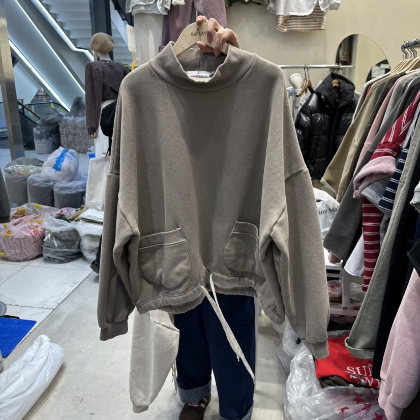 REPLAY㊣東大門代購女裝新品26春夏真品職業衛衣口袋加絨抓絨REPLAY衛衣圖色2