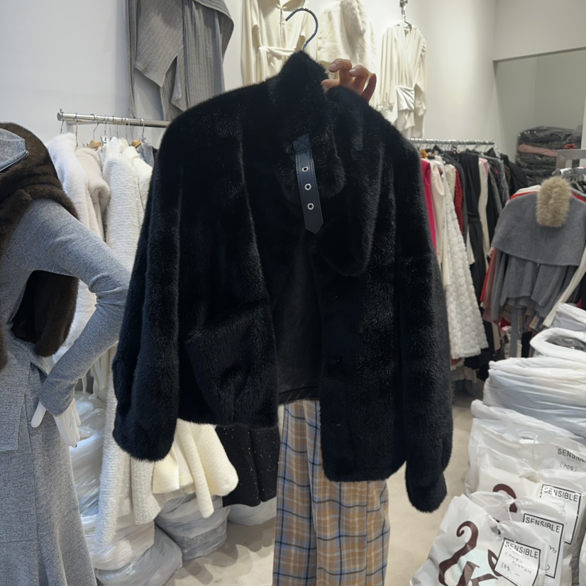 SENSIBLE-S㊣東大門實拍女士新品休閑時尚推薦短款大衣貂皮SENSIBLE短款大衣圖色2