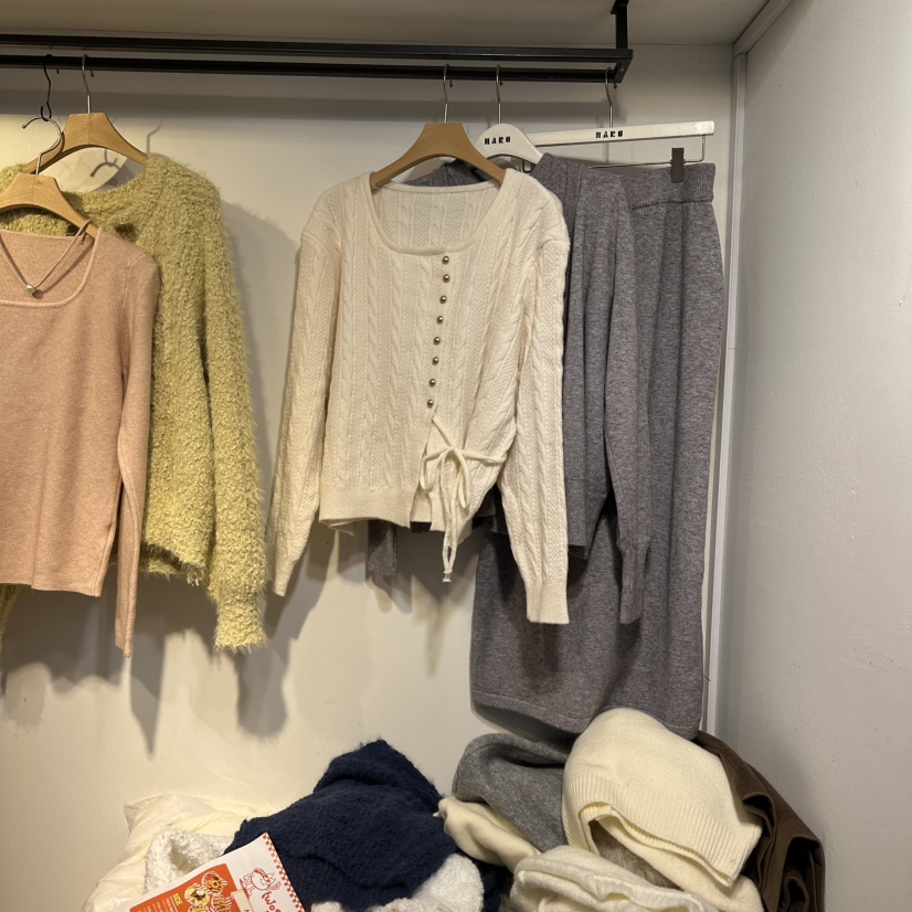 HARU-Q東大門直郵㊣女士新款人氣26春夏職業熱賣針織衫開衫HARU-Q針織衫圖色1