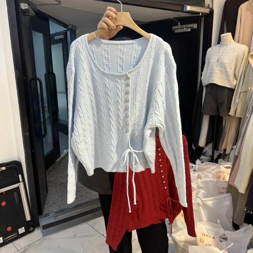 HARU-Q東大門直郵㊣女士新款人氣26春夏職業熱賣針織衫開衫HARU-Q針織衫圖色2