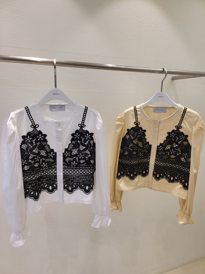 THE OTHER㊣東大門代購女裝新品時尚推薦熱賣襯衫蕾絲衫蕾絲THE OTHER襯衫/蕾絲衫