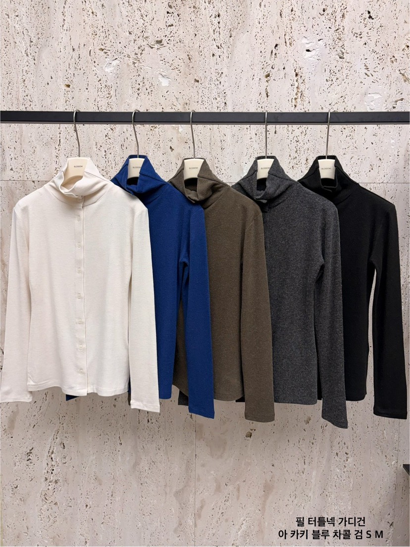 BLOSSOM韓國代購㊣女裝新款職業熱賣人氣推薦長袖T恤高領開衫BLOSSOM長袖T恤