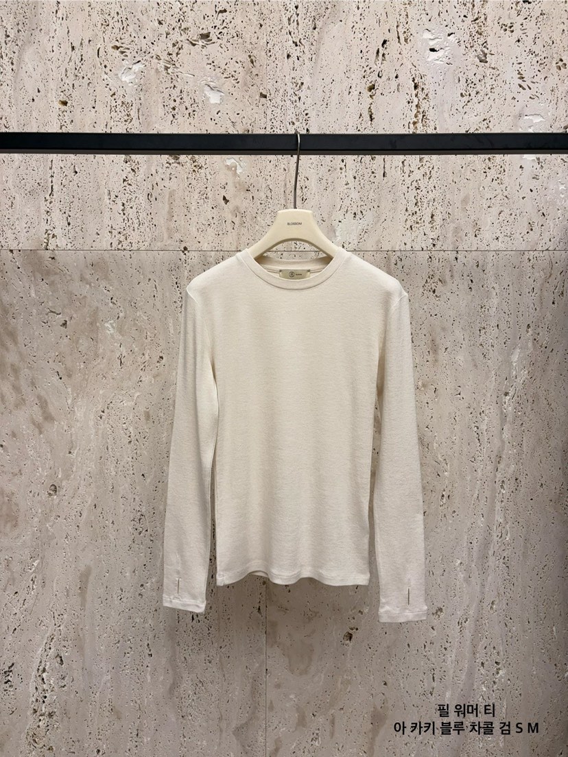 BLOSSOM韓國代購㊣女士新品熱賣時尚人氣職業真品26春夏長袖T恤BLOSSOM長袖T恤圖色2