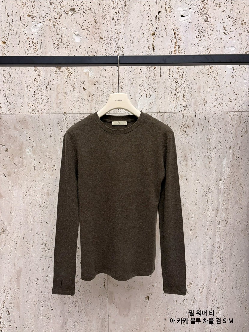 BLOSSOM韓國代購㊣女士新品熱賣時尚人氣職業真品26春夏長袖T恤BLOSSOM長袖T恤圖色4