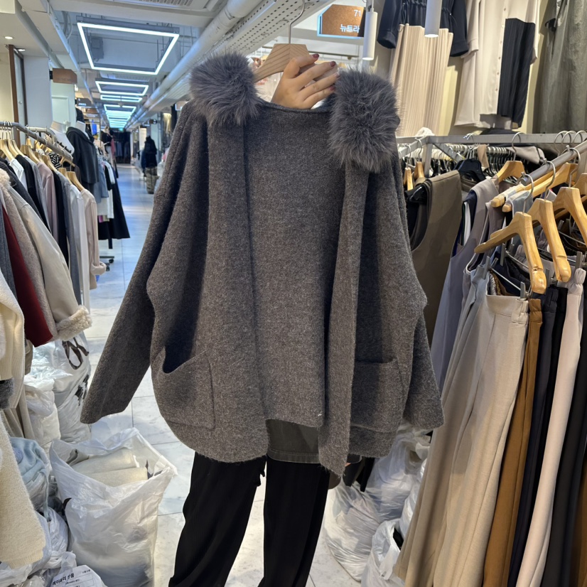 HARU-Q韓國直郵㊣女裝新款真品休閑時尚熱賣職業推薦毛衣連帽HARU-Q毛衣圖色3