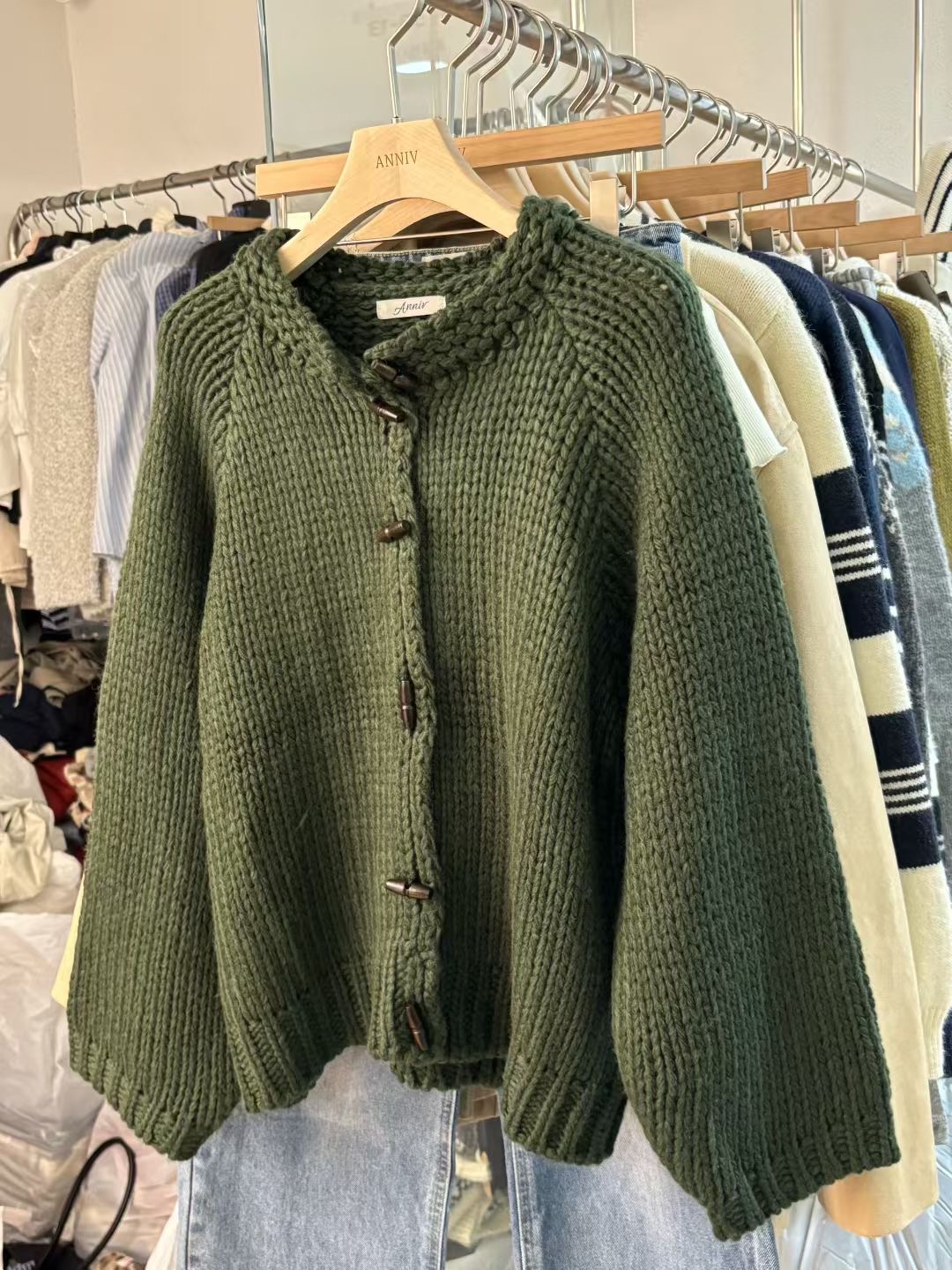 ANNIV-D韓國代購㊣女士新款職業真品人氣休閑推薦時尚針織衫ANNIV-D針織衫圖色3