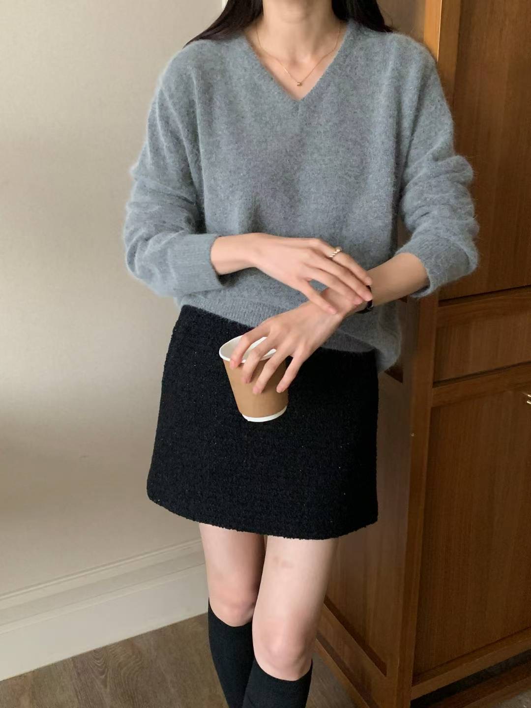 FLUTTER㊣東大門代購女士新品推薦職業人氣真品26春夏針織衫FLUTTER/INOUF針織衫圖色2