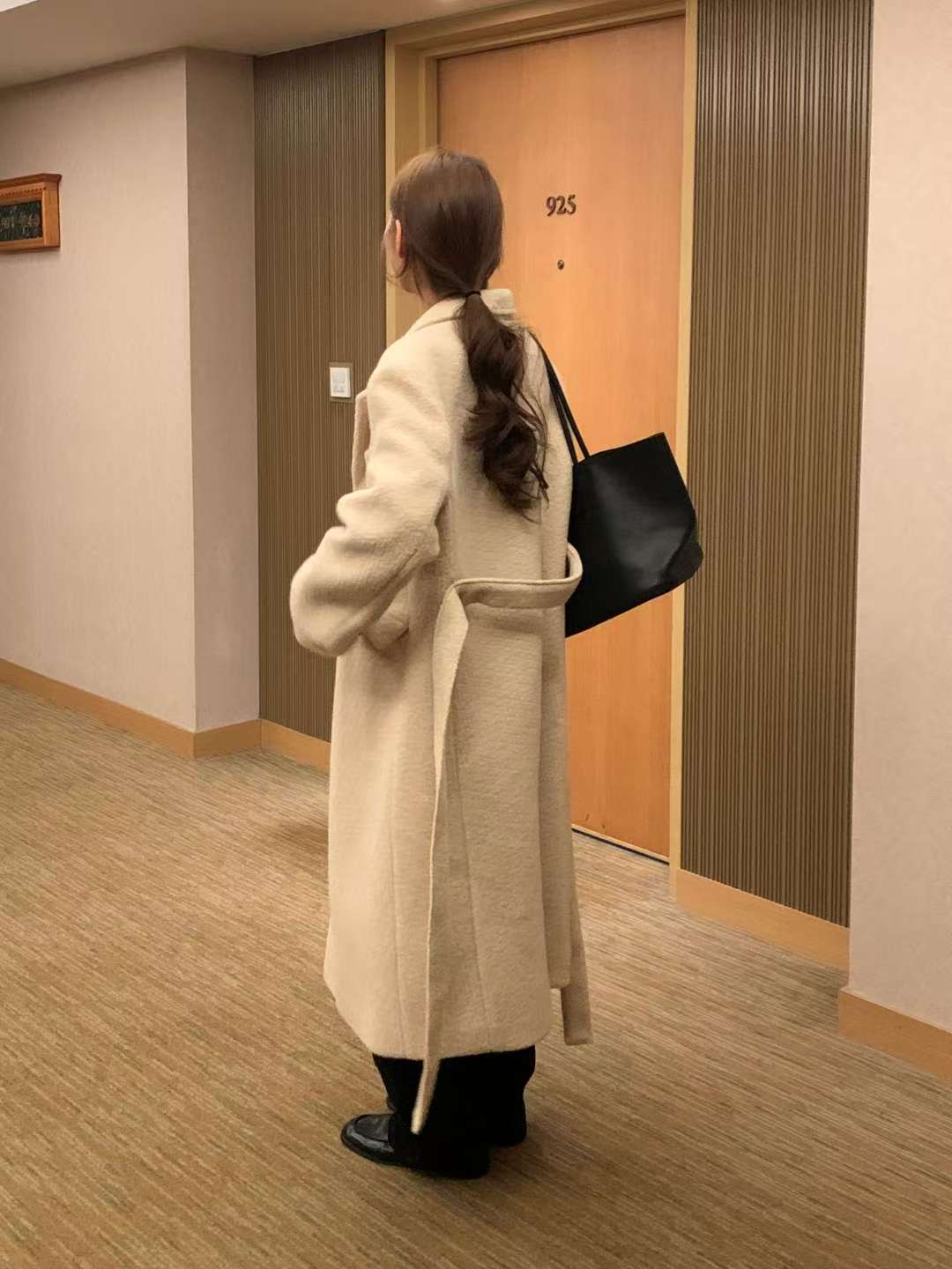 FLUTTER㊣東大門實拍女裝新品人氣熱賣26春夏中長款大衣含腰帶FLUTTER/INOUF中長款大衣