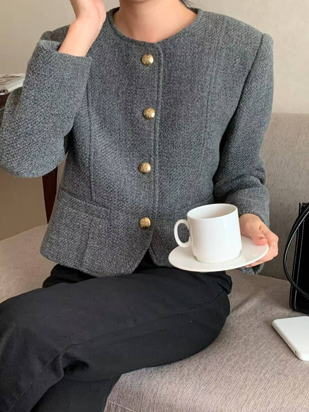 FLUTTER㊣東大門實拍女裝新款休閑真品熱賣推薦26春夏時尚夾克FLUTTER/INOUF夾克圖色1